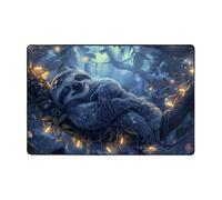 Area Rugs for Living Room Bedroom,Machine Washable 36"x24" Soft Fluffy Shaggy Bedside Rug, Indoor Floor Carpet for Kids,Dorms,Nursery Rooms,Home Decor - Follow Your Dreams Sloth