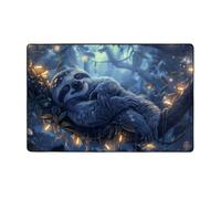 Area Rugs for Living Room Bedroom,Machine Washable 60x39 inch Soft Fluffy Shaggy Bedside Rug, Indoor Floor Carpet for Kids,Dorms,Nursery Rooms,Home Decor - Follow Your Dreams Sloth