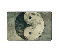 Area Rugs for Living Room Bedroom,Machine Washable 60x39 inch Soft Fluffy Shaggy Bedside Rug, Indoor Floor Carpet for Kids,Dorms,Nursery Rooms,Home Decor - Ying Yang Diagram