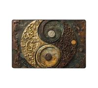 Area Rugs for Living Room Bedroom,Machine Washable 72"x48" Soft Fluffy Shaggy Bedside Rug, Indoor Floor Carpet for Kids,Dorms,Nursery Rooms,Home Decor - Ying Yang Diagram