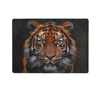 Area Rugs for Living Room Bedroom,Machine Washable 80x58 inch Soft Fluffy Shaggy Bedside Rug, Indoor Floor Carpet for Kids,Dorms,Nursery Rooms,Home Decor - Orange Tiger Leopard