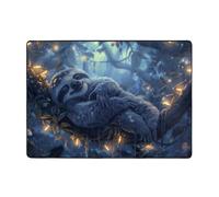 Area Rugs for Living Room Bedroom,Machine Washable 80x58 inch Soft Fluffy Shaggy Bedside Rug, Indoor Floor Carpet for Kids,Dorms,Nursery Rooms,Home Decor - Follow Your Dreams Sloth