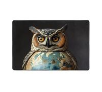 Area Rugs for Living Room Decor - Owl Globe Sculpture 3x5 Anti Slip Throw Washable Rugs for Bedroom, Soft Indoor Carpet for Bedroom Living Room 60x39In