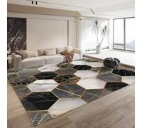 Area Rugs for Living Room Marble Geometric Grid 80cm x 150cm, Soft Fluffy Bedroom Rug Carpet, Carpets for Kids Girls Dorm Nursery Bedside Rug