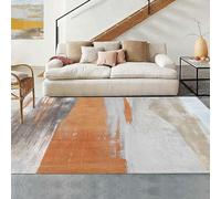 Area Rugs Large Living Room,Orange Grey White Abstract Modern,Orange,200 x 300 cm,Rug Lounge Bedroom Dining Room Home Decor, Soft Low Pile Carpets,