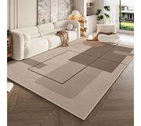 Area Rugs Living Room 200 x 250 cm Large Rug Short Pile Soft Carpet for Bedroom Anti-Slip Carpets Modern geometric lines brown