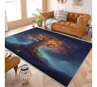 Area Rugs Living Room 60x90 cm Fantasy Magic Tree Of Life Super Soft Non Shedding Carpet for Bedroom Modern Kitchen Carpet Blue Hallway Kids Room Small Floor Rug Easy Care
