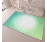 Area Rugs Living Room 80 x 150 cm Minimalist Halo Carpet Short Pile Rugs, Machine Washable Anti Slip Thin Carpets, Easy Care for Boys Bedroom Dining Room Light Green