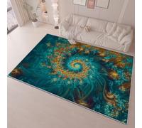 Area Rugs Living Room 80 x 150 cm Romantic Roses Carpet Short Pile Rugs, Machine Washable Anti Slip Thin Carpets, Easy Care for Boys Bedroom Dining Room Pink