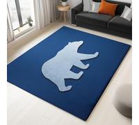 Area Rugs Living Room Abstract Animal Washable For Bathroom Laundry Bedroom Kids Room Dining Kitchen - Stain Resistant Carpet Minimalist Little Bear Easy Care Area Rugs 180 X 240 Cm Dark Blue