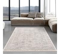 AREA RUGS LIVING ROOM EXTRA LARGE SMALL MODERN VINTAGE CREAM AND GREY DESIGN SOFT SHORT PILE CLASSIC BOHO MOROCCAN BEDROOM HALLWAY RUNNER CARPET (120 X 170 CM, MEDIUM SIZE)