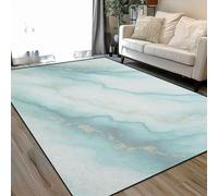 Area Rugs Living Room Large Green Alcohol Ink Marble Bronze Alcohol Ink Watercolor Foil 160x230 cm Washable Vintage Soft Rug Modern Non Slip Floor Carpet Mat for Kids Bedroom Kitchen Dining Room