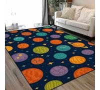 Area Rugs Living Room Large Space planet colorful seamless vintage solar system 160x230 cm Washable Vintage Soft Rug Modern Non Slip Floor Carpet Mat for Kids Bedroom Kitchen Dining Room