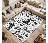 Area Rugs Living Room Large Space Seamless boho cat moon Cute magic print 120x170 cm Washable Vintage Soft Rug Modern Non Slip Floor Carpet Mat for Kids Bedroom Kitchen Dining Room