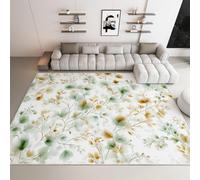 Area Rugs Living Room, Printed Rugs for Child Bedroom 80 x 120 cm -Non Shedding Floral wildflowers watercolor pastoral Floor Carpet Cozy Soft Nonslip Geometric Mat Rug