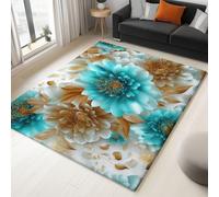 Area Rugs Living Room Retro Washable For Bathroom Laundry Bedroom Kids Room Dining Kitchen - Non-Slip Carpet Color Blocking Floral Patterns Easy Care Pile Area Rugs 140 X 200 Cm Multicolor