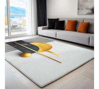 Area Rugs Minimalist Style Abstract Composition, Fluffy Rugs Living Room - Soft Modern Carpet, 80 x 150 cm Suitable for Indoor/Outdoor Front Door Entryway Office Dorm Use Non-Slip Carpet Gray