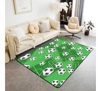 Area Rugs Modern Carpets Living Room Rug, 3D Football Soft Short Medium Pile Rugs Non Shedding Anti Slip Washable Floor Mats For Bedroom Kids Room Decor 100 X 150 Cm Easy Clean -89955974018