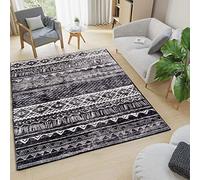 Area Rugs Modern Style Rug Artistic Traditional Unique Carpet Soft Short Pile Living Room Carpets Anti Slip Floor Mat Large for Hallway Bedroom (Black white, 120 x 160 cm)