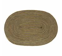 Area Rugs Natural and Black 122 x 183 cm Jute