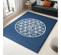 Area Rugs Non-Slip Soft Short Pile Carpet For Easy Clean, Simple Hand-Drawn Rose Lines pattern Design Rug for Living Room Dining Room Bedroom Nursery 60 x 110 cm with Anti-slip Backing, Black Gold