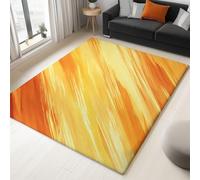 Area Rugs Oil Painting Abstract Lines, Fluffy Rugs Living Room - Soft Modern Carpet, 160 X 230 Cm Suitable For Indoor/Outdoor Front Door Entryway Office Dorm Use Non-Slip Carpet Orange Color