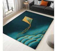 Area Rugs Oriental Luxury Kite 120x180cm Modern Washable Non-Slip Carpet, Soft Short Pile Floor Mat, Area Rug for Living Room Bedroom Office Decor