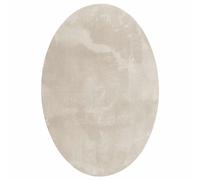 Area Rugs Oval HUARTE Grey 140 x 200 cm 100% Polyester