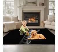 Area Rugs Photography Giraffe Pattern 120 x 180 cm Rug Home Machine Washable carpet Soft Short Pile Non-Shedding Black, for Living room Bedroom, Office and Indoor Decoration