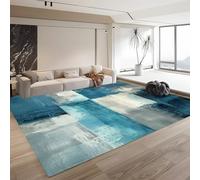 Area Rugs Soft Fluffy Bedroom Rug Patchwork Green Beige Color Block 120cm x 180cm Rug Anti-Slip Living Room Rugs Shaggy Carpets for Living Room Balcony Home Decor