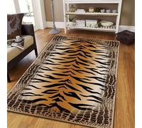 Area Rugs Tiger And Leopard Skin Pattern Print 3D Decorations Carpets For Bedrooms Kids Girl Baby Bed Rugs Bedroom Door Mat Nursery Washable Non-Slip Indoor Living Room Rugs Pads 90 X 15-184049153799