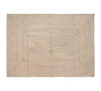 Area Rugs Rectangular Natural and White 160 x 230 cm Jute