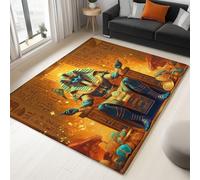 Area Rugs Vintage Egyptian Pharaoh 160x230cm Modern Washable Non-Slip Carpet, Soft Short Pile Floor Mat, Area Rug for Living Room Bedroom Office Decor