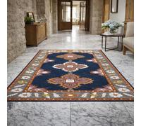 Area Rugs Washable, Floral, Geometric Navy Blue, Purple, Orange, White, Gray, Yellow, Pink, 80 x 200 cm, Runner Rug for Hallways Non Slip Kitchen Hall Dining Living Room Carpet