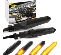 Area1 E Mark LED Motorcycle Running Effect Indicator Running Light Sequential Black Universal Quad ATV Running Light Indicator IP67 E Certification Mark