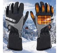 Area1 Heated Ski Gloves Heated 4000mAh Lithium Battery 3 Heat Settings Up to 4 Hours Heat Includes USB Charging Cable Men Women Unisex Touch Display Enabled Finger Material (M)