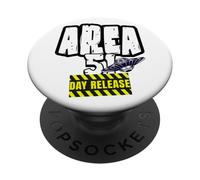(Area51) Day Release s Funny Aliens s Conspiracy Theorist PopSockets Adhesive PopGrip