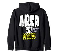 (Area51) Day Release s Funny Aliens s Conspiracy Theorist Zip Hoodie