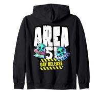 (Area51) Day Release s Kids Funny Aliens Zip Hoodie