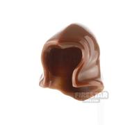 Arealight Minifigure Headgear Flexible Plastic Hood REDDISH BROWN