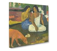 Arearea by Paul gauguin Canvas Print | Gallery Wrapped 30mm Frame Wall Art | 14x14 inches | Ready to Hang | Impressionist Picture | Living Room Bedroom Lounge Office