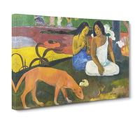 Arearea By Paul Gauguin Canvas Print | Gallery Wrapped 30mm Frame Wall Art | 24x16 inches | Ready to Hang | Impressionist Picture | Living Room Bedroom Lounge Office