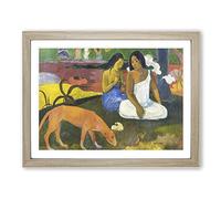 Arearea By Paul Gauguin Classic Painting Framed Print | A3 Oak Framed Wall Art | Ready to Hang | Classic Historical Picture | Living Room Bedroom Lounge Office