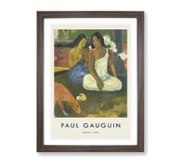 Arearea By Paul Gauguin Exhibition Museum Painting Framed Print | A4 Walnut Framed Wall Art | Ready to Hang | Modern Historical Picture | Living Room Bedroom Lounge Office