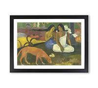 Arearea by Paul Gauguin Framed Print | A2 Black Framed Wall Art | Ready to Hang | Modern Nature Picture | Living Room Bedroom Lounge Office