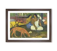 Arearea by Paul Gauguin Framed Print | A2 Walnut Framed Wall Art | Ready to Hang | Modern Nature Picture | Living Room Bedroom Lounge Office