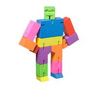 Areaware Multi-Colour Small Cubebot Wooden Mechanical Puzzle, 1 Set, 1 Item, 1 Piece, Ages 3+
