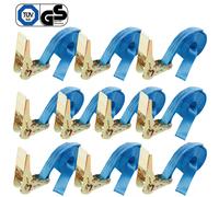AREBOS 10 x Rachet Tie Down Straps CargoTrailer Tie Down Straps 4m x 25mm 800daN