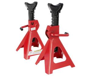 AREBOS 2 Axle Stand | Jack Stand Ratchet | 3 Ton Lift Hoist | Height Adjustable
