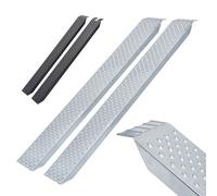 AREBOS 2x drive-on ramp max. 400 kg Loading ramp Loading ramp Car ramp Drive-on aid Silver